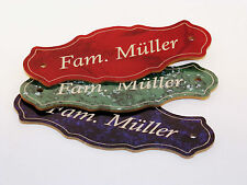 Türschild in Marmoroptik - 3 Farben - 6 Formen zur Wahl - inkl. Wunschgravur