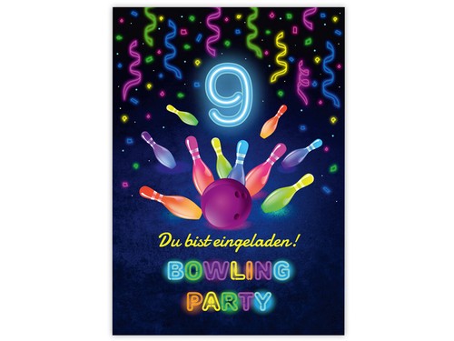 Einladungskarten bowling - einladungskarten, 9