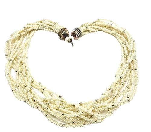 Statement perlen kette - perlen, collier