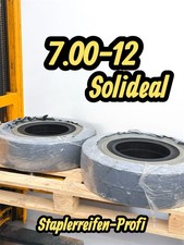 2 Stück  7.00-12  Staplerreifen Vollgummi Solideal Ecomatic   Stapler Reifen
