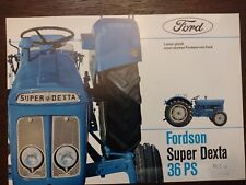 original Ford Fordson Super Dexta 36PS Traktor Prospekt Schlepper 8 Seiten
