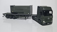 Herpa H0 1:87 LKW MB MERCEDES ACTROS SATTELZUG BUNDESWEHR TANKCONTAINER Y SCHILD
