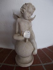 FORMANO Dekofigur Skulptur Statue Engel sitzend auf Kugel H 38 cm Weihnachten 