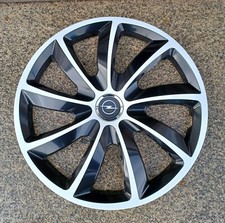 4 Alu-Design Radkappen in 17 Zoll "STIG" schwarz/weiß glanz passend für Opel