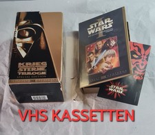 VHS-Set STAR WARS TRILOGIE-BOX (Goldbox z. 20. JUBILÄUM) + 1 extra VHS Film