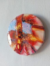  Bild abstract Acryl Pouring Fluid 15 cm dia, Leinwand #426