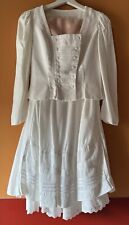 weißer Trachten- (Dirndl-)Zweiteiler Gr. 40 (eher Gr. 38) mit Seidentuch