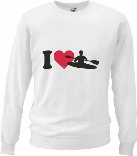 Sweatshirt love kajak fahren - kajak,