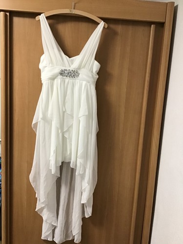 Vokuhila kleid weiss - weiss, in