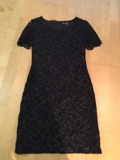 VERA MONT KLEID, dunkelblau, Größe 38, mit Spitze, wie neu