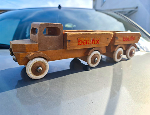 Baufix holz lkw - mit, anhänger