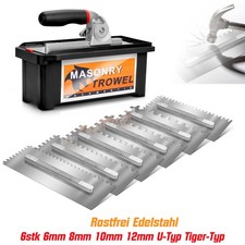 6x Maurerkellen Set Zahnkelle