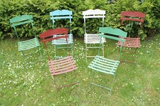 WMG Gartenstuhl Metallstuhl Klappstuhl Eisenstuhl Stuhl versch. Farben /B