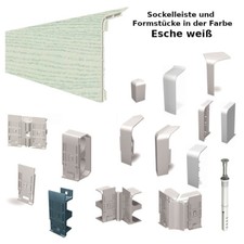 HZ SLF2000 Sockelleiste und Zubehör Heizungsrohrverkleidung Fußleiste Esche weiß