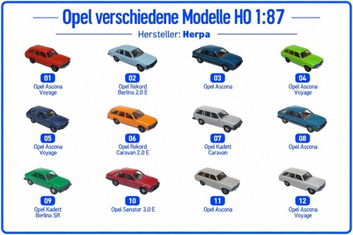 Herpa opel modellautos 87 - herpa,