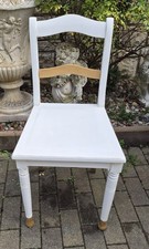 Antiker Stuhl Esszimmerstuhl Küchenstuhl Landhausmöbel shabby weiß vintage