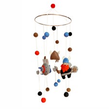 Mobile "Wikinger" aus Filz für Baby, Kinder, BeYoona