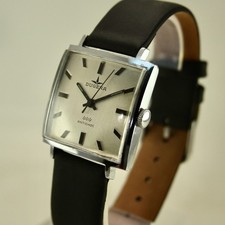 Dugena Edelstahl  70er Jahre Eckige Edelstahl Handaufzug Unisex