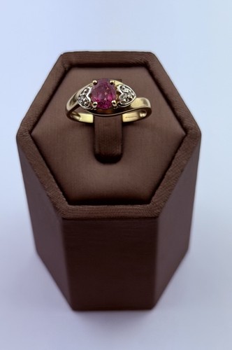 Rubin und diamant ring - ring, 9