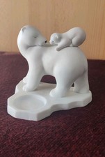 PartyLite Teelichthalter Eisbären Eisbärküsschen Mama mit Kind