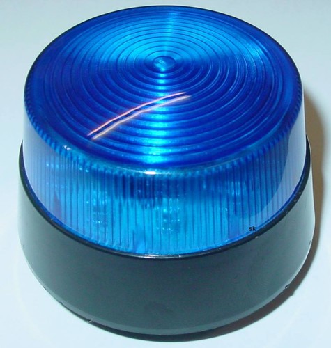 Stroboskop blitzer blau rund - blitzer, blau,