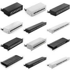 Patchpanel CAT6 CAT6a Netzwerk Patchfeld Verteiler RJ45 Patchkabel Verlegekabel