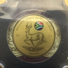 Goldmünze - Motiv Springbock