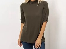 KIM & CO. Shirt, langer 1/2-Arm Soft Touch Jersey Stehkragen gr.L  pp