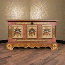 Voglauer Schuhtruhe Altrosa Anno 1800 Kommode Kiste Landhaus Schuhschrank Antik