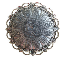 Alte kleine Schale Obstschale  Metall, Dreibeinfüße Geflügelter Löwe,