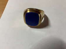 Herren Siegelring mit blauem ungraphiertem Lapislazul