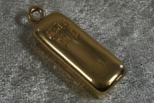 Fake Gold Goldbarren 50g Anhänger Kettenanhänger - kein echtes Gold!
