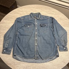 VINTAGE Rifle Denim Shirt Mens