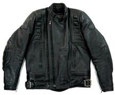 BELSTAFF Outlaw UK Motorrad Biker Harley Lederjacke Schwarz 48 M