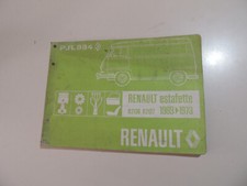 1969-1973 Teile Katalog Parts List Catalog ue Renault Estafette R2136 R2137