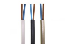 Flexible PVC Schlauchleitung 2x0,75mm² H03VVH2-F Ovallitze Kabel oval 1/5 Meter