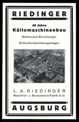 Reklame werbung 1925 riedinger - werbung,