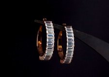 Ohrringe Silber 925 Gold Creolen - Zirkonia - elegant & zeitlos 