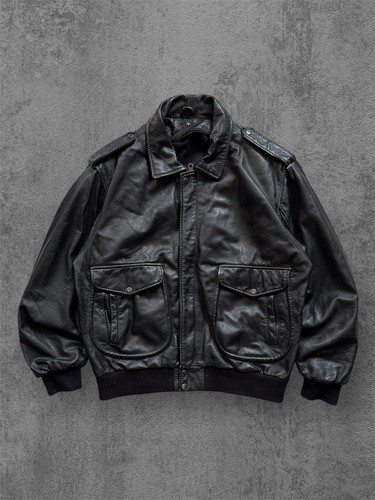 Echt leder bomberjacke top - bomberjacke, gun
