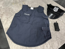 Kinderkostüm Polizei Weste, Mütze, Hut Gr.140/152