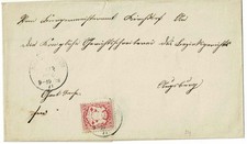 Bayern 1871 Bedarfsbrief aus Mindelheim nach Augsburg