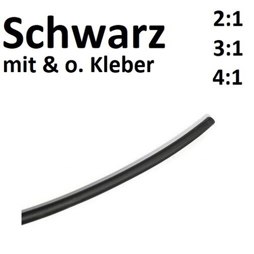 Schwarz schrumpfschlauch 1 - schwarz,