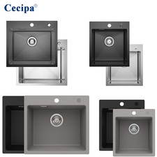 Küchenspüle Einbauspüle Spülbecken Unterschrank küchenspüle mit Ablaufgarnitur 