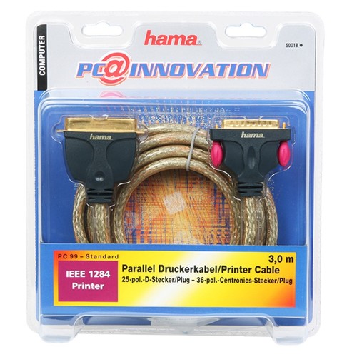 Hama gold drucker kabel - gold, drucker-kabel