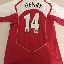 FC Arsenal Retro Trikot Rot Weiß Größe L  2004 Henry