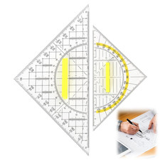 2 Stück Geodreieck Set, 20 cm