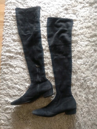 Prada wildleder overknees - prada,