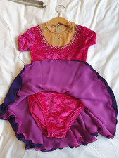 Eiskunstlauf Wettkampfkleid Samt Chiffon Kinder TOP QUALITÄT