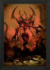 Diablo Gemälde gerahmt