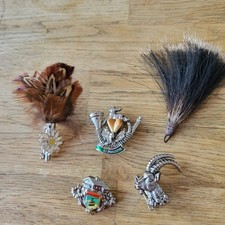 Seltene Hutabzeichen, Trachtenabzeichen , Nebelhorn, Kleinwalsertal, Federn 